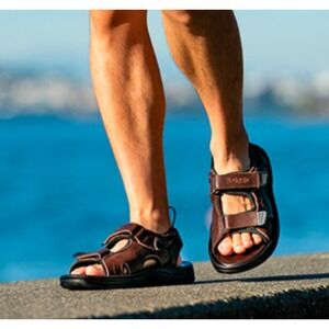 Propet Surfwalker II Men's Dad Sandals Leather Comfort Outdoor Fall Fisherman 11